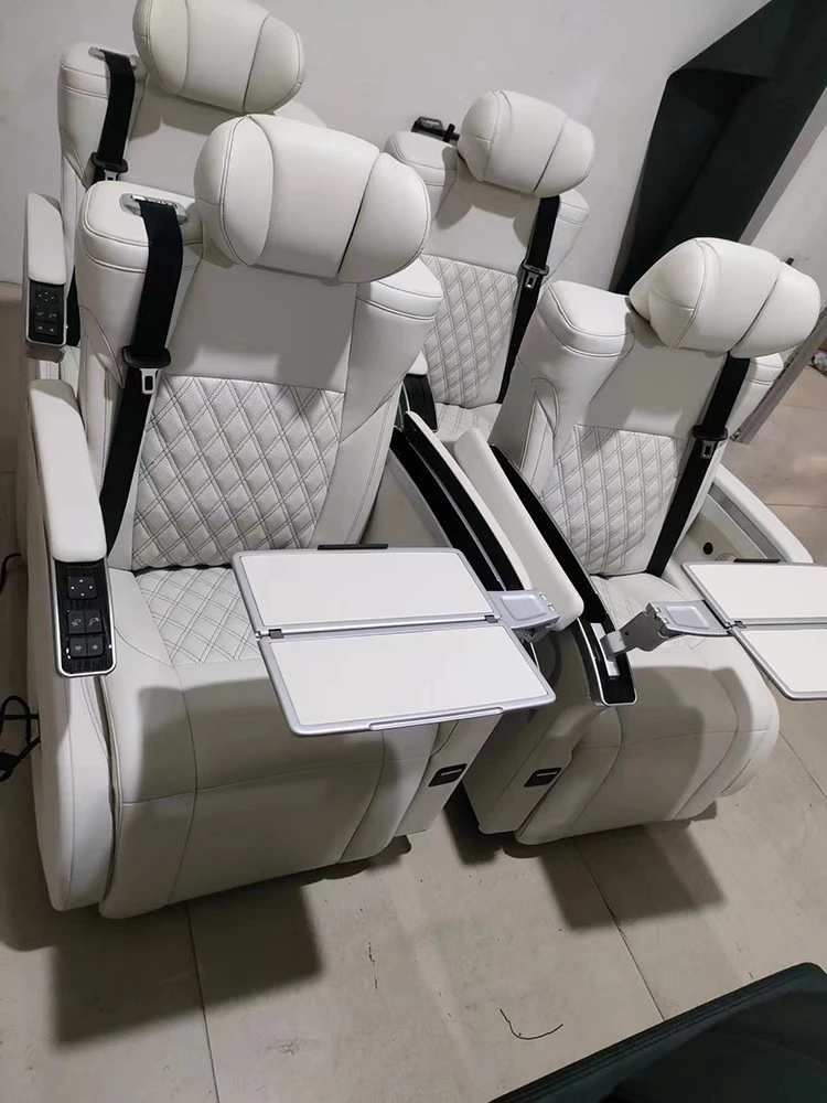 white leather luxury vito seat with table white leather luxury vito seat with table