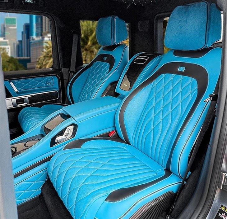 G55 G63 G500 rear seats converted into blue VIP seats