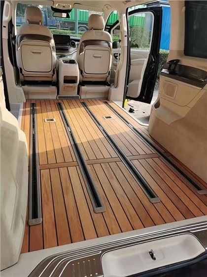Flooring Teak Uiscedhíonach Car Le haghaidh Maisiú Chustaim Van Refit