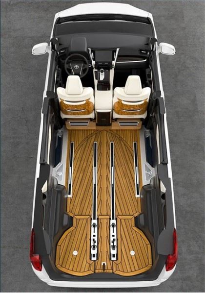 Kit Taobh istigh Toyota Alphard/Vellfire, lena n-áirítear Urláir Adhmaid Solad, Ráillí Sleamhnáin, Feannadh Aeir, Pedals, etc.
