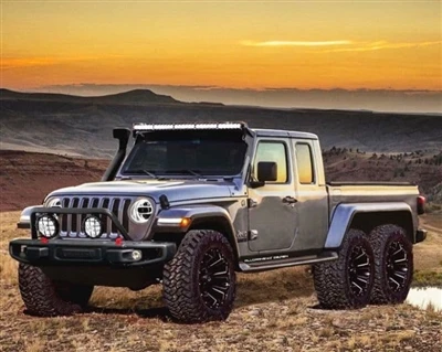 Is féidir Jeep Gladiator 2020 a uasghrádú go Leagan Athraithe 6x6.